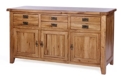 Florence Rustic Oak 4 Drawer Buffet