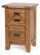 Florence Rustic Oak 2 Drawer Bedside Cabinet