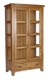 Florence Rustic Oak Glazed 2 Door Display Cabinet