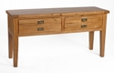 Florence Rustic Oak 2 Drawer Hall Table