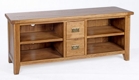 Florence Rustic Oak Open TV Unit
