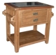 Florence Rustic Oak Small Granite Top Table