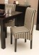 Java Dark Ash & Striped Upholstered Dining Chairs