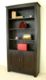 Java Dark Ash Large Bookcase with Cupboard
