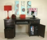 Java Dark Ash Twin Pedestal Computer Desk