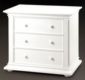 Josephine White 3 Drawer Chest