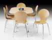 Keeler Maple Veneer & Chrome Table & Chairs By Julian Bowen