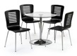 Kudos Glass, Black & Chrome Dining Set
