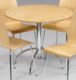 Mandy - Maple Veneer & Chrome Table
