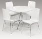 Mandy - White Lacqured & Chrome Dining Set By Julian Bowen