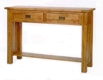 Riviera Rustic Oak 2 Drawer Hall Table