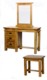 Riviera Rustic Oak 3 Drawer Dressing Table, Stool & Mirror
