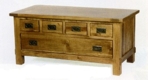 Riviera 5 Drawer Rustic Oak Coffee Table