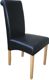 Pair of Black Faux Leather Roma Chairs