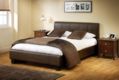 Vienna Brown Faux Leather Bed by Julian Bowen