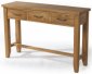 <FONT color=#ff0000>OAK </FONT>Console Table With 3 Drawers