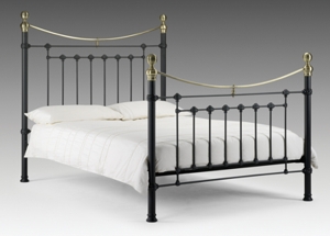 Victoria Stone Black & Brass Bed