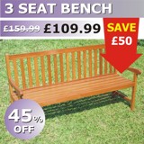 Thames 2 Seat Hardwood Bench
